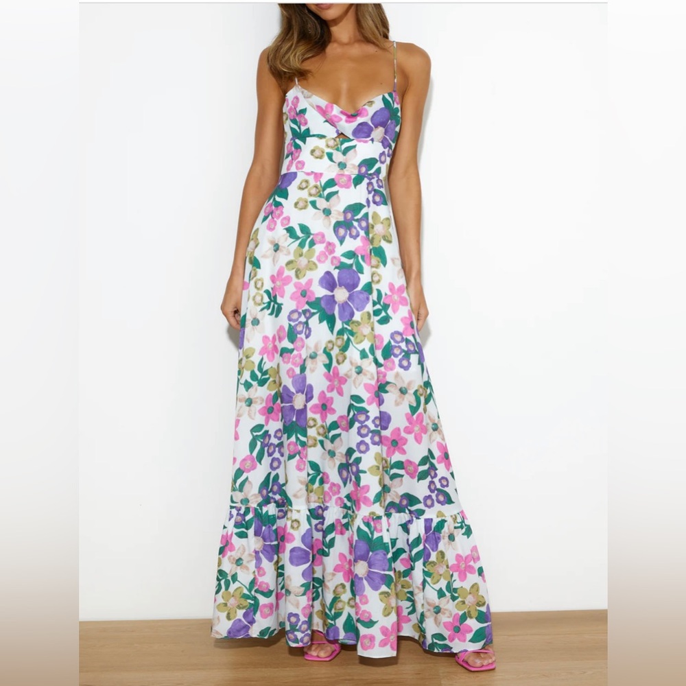 Hello Molly SUNSET WALK MAXI DRESS MULTI ,Size S